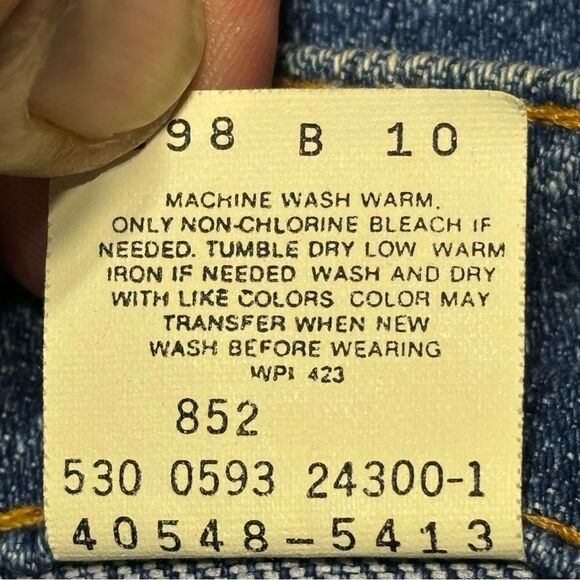 VTG 90s Levis 530 Jeans 42x30* Brown Tab Relaxed Fit Med Wash Flex Denim USA - Picture 5 of 8